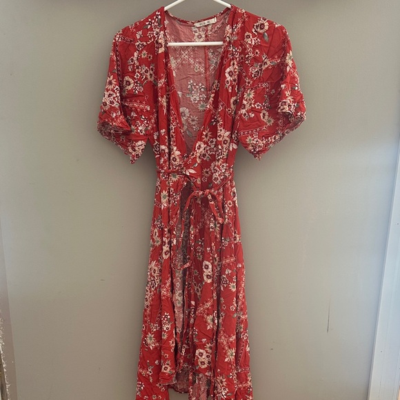 Abel The Label Dresses & Skirts - Abel The Label Orange/ Red Wrap Dress